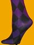 Purple Diamond Knee High Trouser Socks