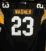 Mike Wagner Autographed Pittsburgh Steelers Almost Authentic Jersey - Black