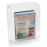 Acrylic Library Magazine Rack by Creative Bath Products