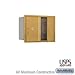 Salsbury 3706D-2PGFU 23.5 in. Recessed Mounted 4C Horizontal Mailbox with 6 Door High Unit - Double Column - Stand-Alone Parcel Locker - 2 PL6s - Front Loading - USPS Access44; Gold