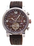 Adee Kaye AK7214-M Brown Men's Open Heart Multi-Calendar Watch