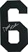 Deuce McAllister Autographed/Hand Signed Black #6 Jersey Number Signed