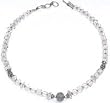 Silver Necklaces in Rose Quartz Gemstone 18.75 inches (gnklc249)
