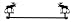 Monazite TB-19-L Moose Towel Bar - Large Rod Length 24 Inches. Powder Coated