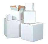 BOX12128W - 12 x 12 x 8 White Corrugated Boxes