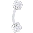Bioplast Clear Dice Belly Ring