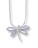 Boma Purple Mother of Pearl Dragonfly Necklace