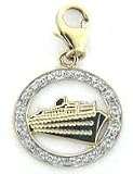 Cruise Ship, 14K Gold Diamond Charm