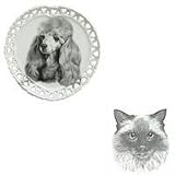 Ragdoll Heart Shaped Plate, Porcelain by Rosalinde (8' diameter)