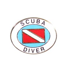Oval Scuba Diver - Diving Pin