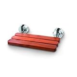 Mr. Steam Steambaths MSWALLSEAT Brushed Nickel Wall Mounted Folding Shower Seat with Brackets - MSWALLSEAT