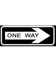 ONE WAY (RIGHT) street sign traffic hwy car