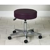 Clinton Mid-Series 5-Leg Pneumatic Stool, Aluminum Base, Black