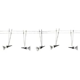 KIT 5 SPOTS SUR CABLE 5X20W TBT 12V + CONVERTISSEUR 105VA