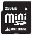 GREEN HOUSE miniSD�J�[�h 256MB GH-SDCM256MC