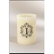Monogram LED BlowOut Wax Candle with Lightbulb Wick - I