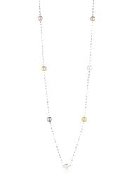 TARA Pearls Opera Collection Multi-Color Pearls 10x11mm Necklace, 36"