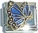 Clearly Charming September Sapphire Color Butterfly Birthstone Insect Animal Italian Charm