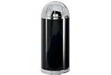 Round Trash Container With Swing Top Lid 15 Gallons