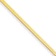 14k 3.0mm Silky Herringbone Chain Necklace - 18 Inch - Lobster Claw