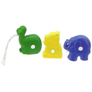 Happy Animal Tape Measure Ruler to Measure Children's Size, etc. (1 Piece, Assorted Colors Animals) by Measuring Tape