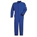 Bulwark Flame Resistant 9 oz Twill Cotton Excel FR Regular Classic Coverall with Hemmed Sleeves, Royal Blue, Size 46