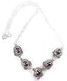 Sterling Silver Victorian Dark Garnet Choker Necklace