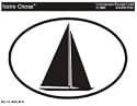 SAILING Oval Bumper Sticker