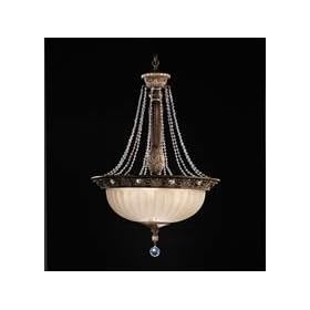 Kichler Cristallo 6 Light Inverted Pendant Fixture Seine Crackle