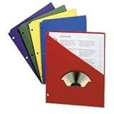 ESS 32940 - Esselte Oxford Slash Pkt Folders w/ Die-Cut Pocket