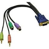 Cables to Go Ultima 5-in-1 - Keyboard / video / mouse / audio cable - 6 pin PS/2, HD-15, mini-phone 3.5 mm (M) - 6 pin PS/2, HD-15, mini-phone 3.5 mm (M) - 30 ft