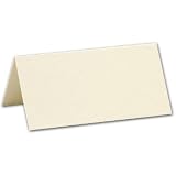10 Ecruwhite Folded Place Cards