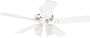 New Port White Hunter Fan - 22887 (Lifetime Warranty, Factory Renewed)