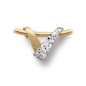 Fashion Slide in Two Tone 14kt. Gold by