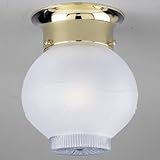 Progress Ceiling Lighting Flush Mount Glass Globe Polished Brass
