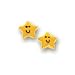 Jewelry : 14k Yellow Star Childrens Stud Enamel Earrings