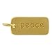 Rectangular PEACE Sign Double Sided Word Charm or