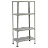 Influx Bolted Shelving Adjustable 40kg Load per Shelf W700xD350xH1500mm Silver