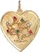 Tree of Life Heart, 14K Gold Charm