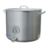 15 Gal Home Beer Brewing Kettle w/ Valve and Thermometer