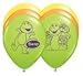 Barney Latex Balloons 11 Inch Birthday Party Supplies Green, yellow and orange (12)