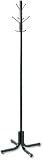 Safco Metal Coat Rack with Four Ball-Tipped Double-Hooks, Black