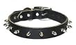Omni Pet No.102LK-BK18 Leather Spiked 1-Ply Latigo Collar 3/4x18 in Color Black Omni Pet No.102LK-BK18 Leather Spiked 1-Ply Latigo Collar 3/4x18 in Color Black