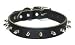 Omni Pet No.38LKS 3/8in Spiked Latigo Leather Collar 10in Black