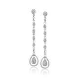 1.00 Carat t.w. Diamond Linear Earrings In Sterling Silver