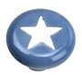 Laurey 1850 Cabinet Hardware 1-3/8-Inch Knob, Blue with White Star