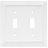 Brainerd #64532 Double White Wood Switch Plate