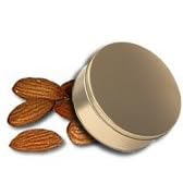 1 and 1 2 lb Whole Natural Almonds Tin - Gold by Catoctin Kettle Korn