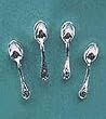 Miniature Chrysnbon Set of 4 Teaspoons