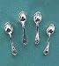 Miniature Chrysnbon Set of 4 Teaspoons